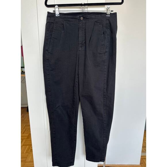 Eileen Fisher Women's Black Organic Cotton Denim Tapered Pant, Size 6, EUC - Picture 2 of 8